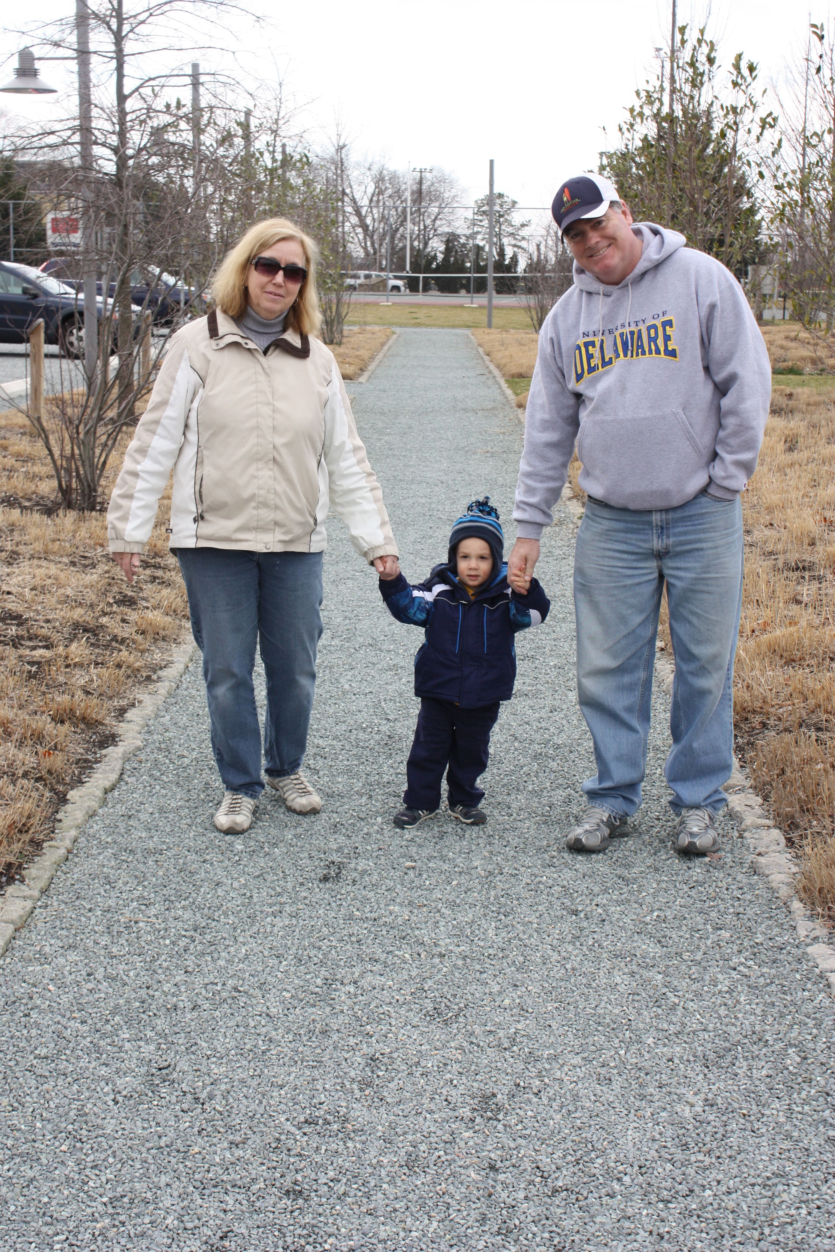 Mom, Larry and The Bug at the park in Lewes