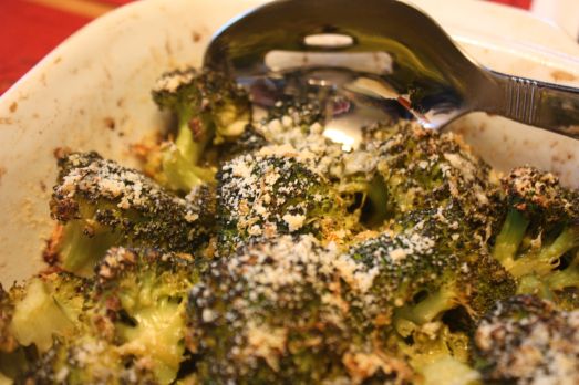 Lemon Parmesan Roasted Broccoli Close-Up